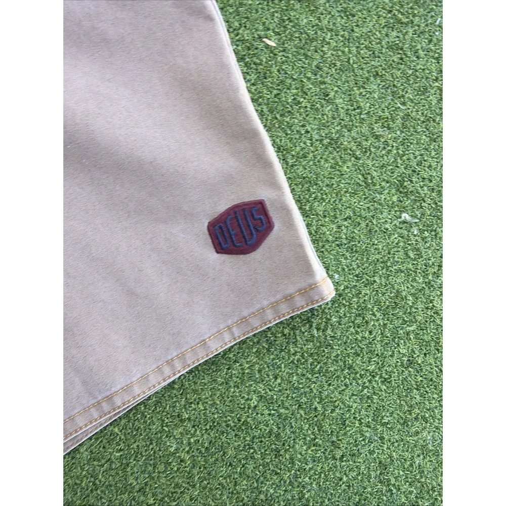 Deus Ex Machina Swim Board Shorts Mens 34 Brown Colourblock Drawstring